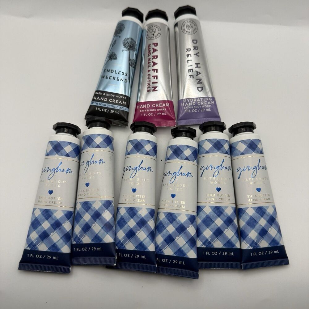 Bath & Body Works Hand Cream Lot of 9 Gingham Endless Weekend Dry Hand Relief